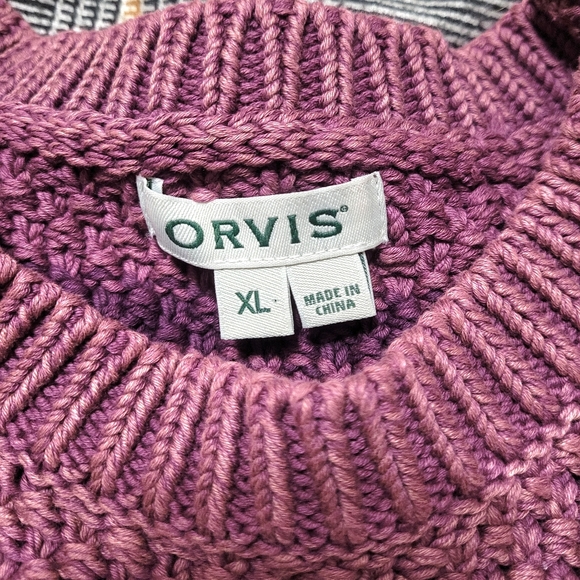 Orvis 100% Cotton Chunky Knit Sweater - Picture 5 of 5